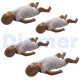 Maniqui Rcp Little Baby Qcpr Piel Negra Pack 4 Unids